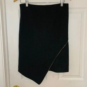 Cirana Quilted Asymmetrical Zipper Skirt